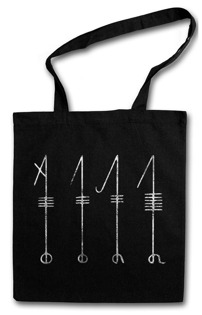 Borsa Della Spesa Riutilizzabile Urban Backwoods - Fantasia Cthulhu Rune, Cotone 140g/m², 38x42 Cm