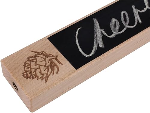 Miniatura 5 de Fanfoobi Mango de grifo de pizarra en arce, divertido mango de barril de cerveza con logotipo grabado con láser, 8 pulgadas de largo x 2 pulgadas de