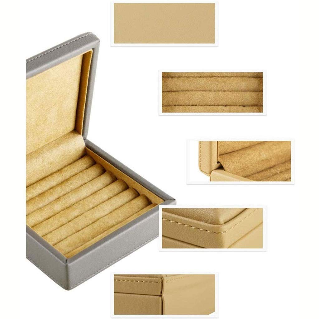 Joyero - Caja de Gemelos para Hombre de Microfibra Simple Pendientes de botón Caja de Almacenamiento de Joyas (Argento) interesting