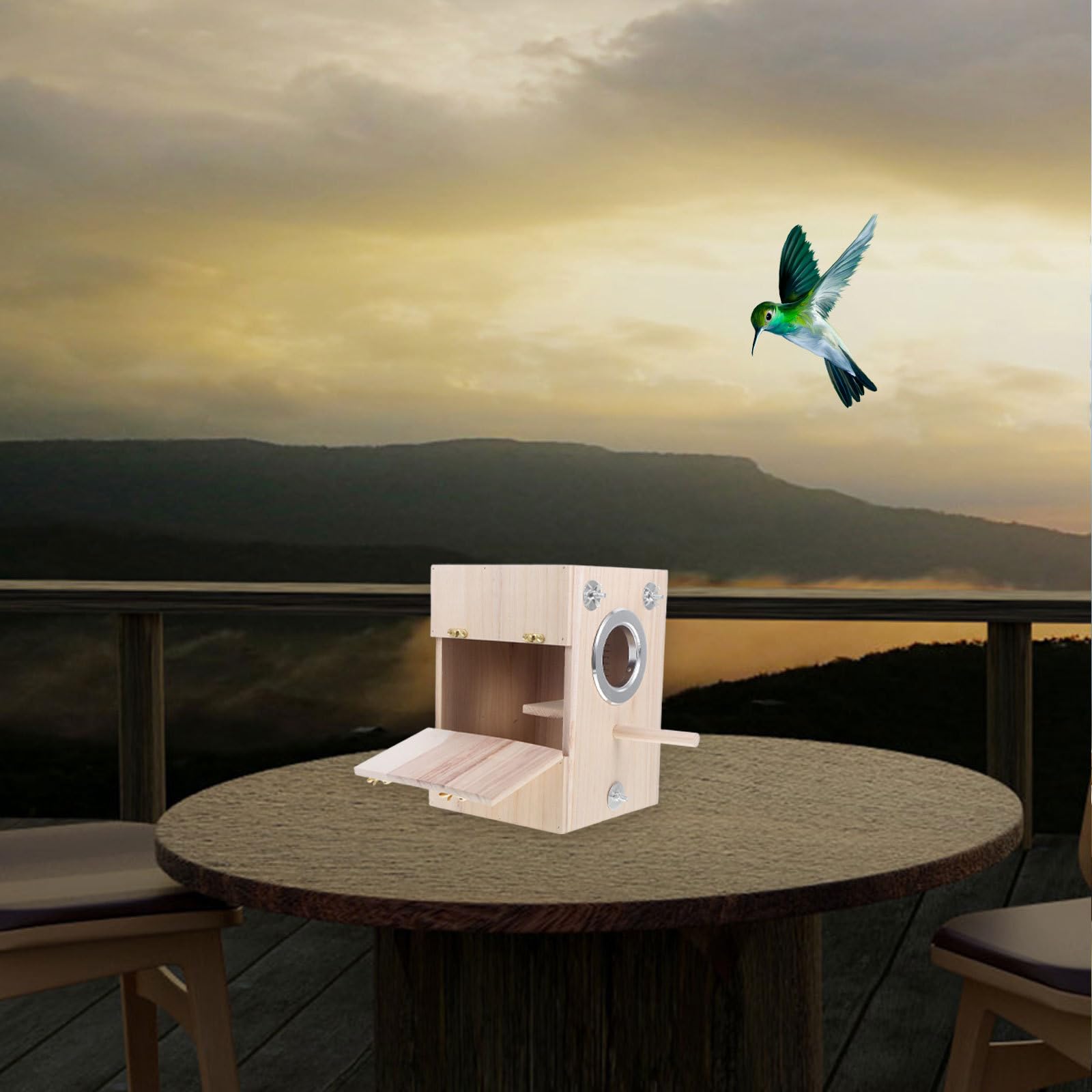 Vogelnistkasten für Papageien und Kanarienvögel Kreatives Vogelhaus mit Komfortablem Wohnplatz Beige Farbe für Zuhause und Spielplatz
