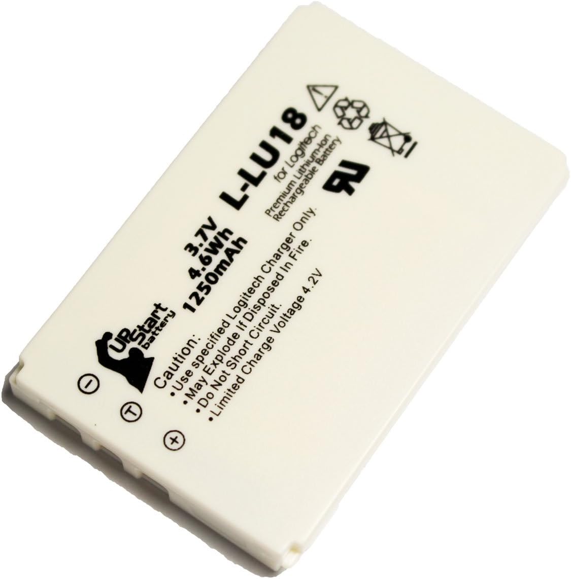 Replacement for Logitech L-LU18 Battery - Compatible with Logitech Universal Remote L-LU18 Battery (1250mAh, 3.7V, Lithium-Ion)