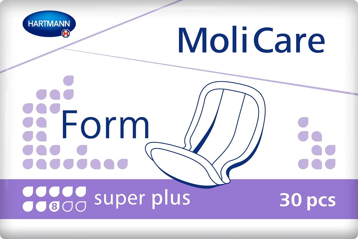 Molicare Forma de 8 gotas, para incontinencia severa: alta seguridad, protección extra contra fugas y discreción para mujeres y hombres, para usar con Molicare Premium Fixpants, 4 x 32 unidades