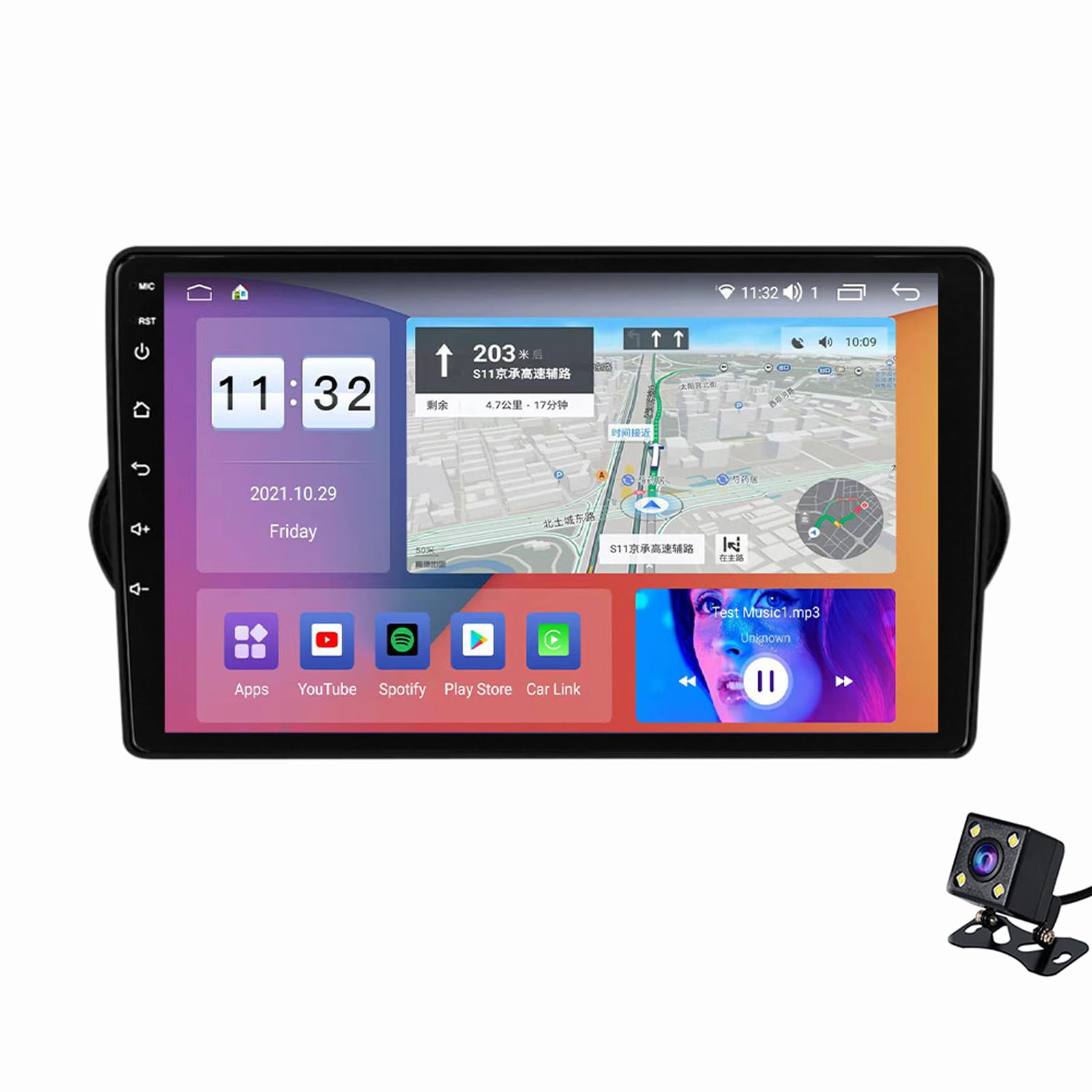 Estéreo para automóvil 2 DIN para Fiat Egea 2015-2018 con Android Auto y pantalla HD