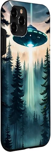 Vista 24 de iPhone 15 Pro Alien Abduction UFO Space Ship UAP Flying Saucer Case
