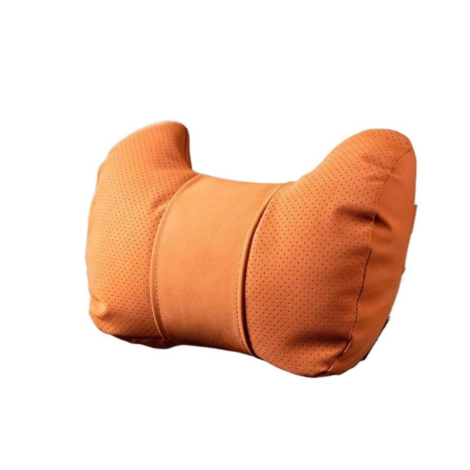 KAUWYEHD Car Seat Accessories Fit For Chery Jaecoo J7/8Pro Suede Leather Headrest Neck Pillow Car Pillows(1pc-orange)