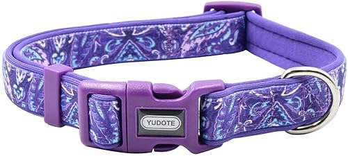 Miniatura 8 de Collar de perro con patrón de leopardo, nailon ajustable y cinta para perros medianos (M, leopardo rosa)