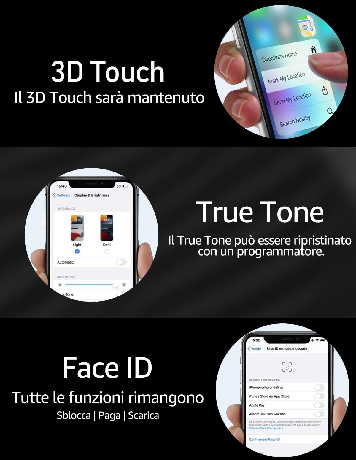 bokman Schermo per iPhone 11 6,1", Display LCD di Ricambio e Digitalizzatore Touch con Kit di Riparazione, Vetro Frontale (Modelli A2111, A2221 e A2223)
