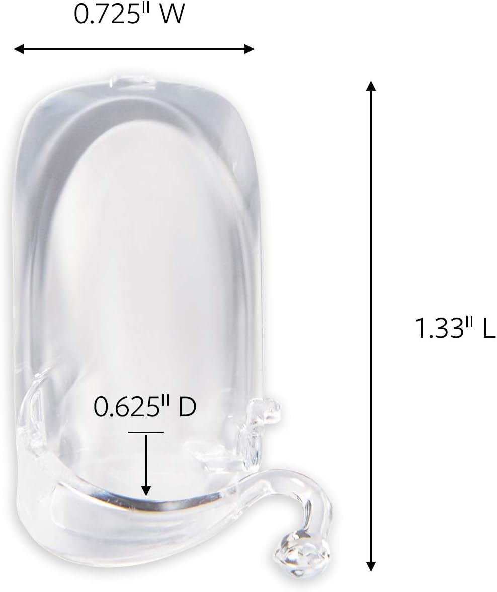 Command Medium Cord Clips, Clear, 4-Clip