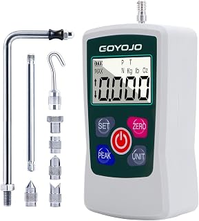 GOYOJO 5N Digital Force Gauge: High-Precision Push-Pull Tester for Tension Compression with Peak Modes & Multi-Units (N, kg, lb, oz)
