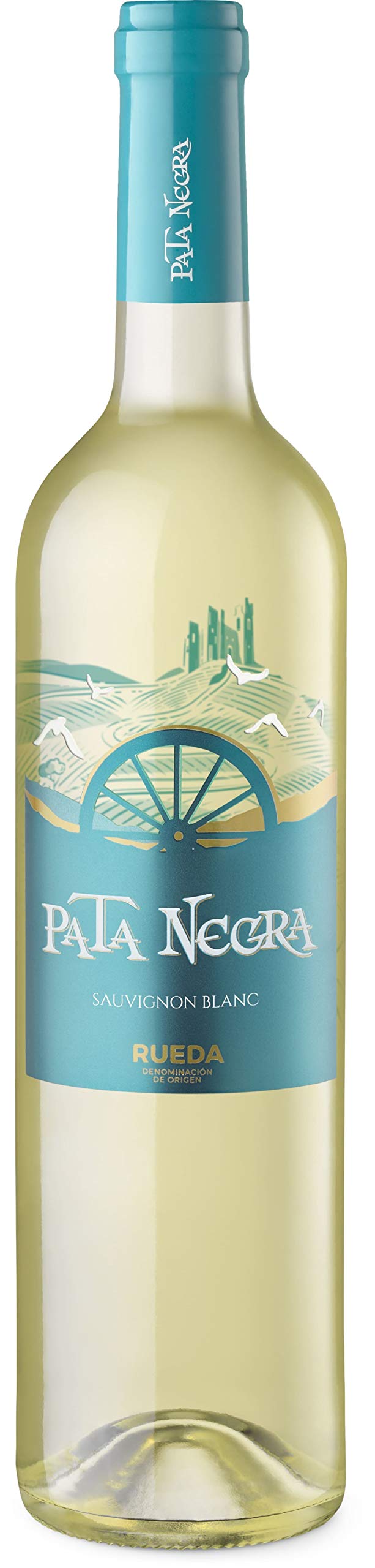 Pata Negra Sauvignon Blanc Vino Blanco D.O Rueda - Caja de 6 Botellas x 750 ml