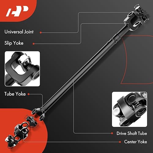 Miniatura 4 de A-Premium Conjunto de eje de transmisión completo delantero compatible con Jeep Grand Cherokee 2002 2003 2004, L6 4.0L, repuesto # 52105884AA