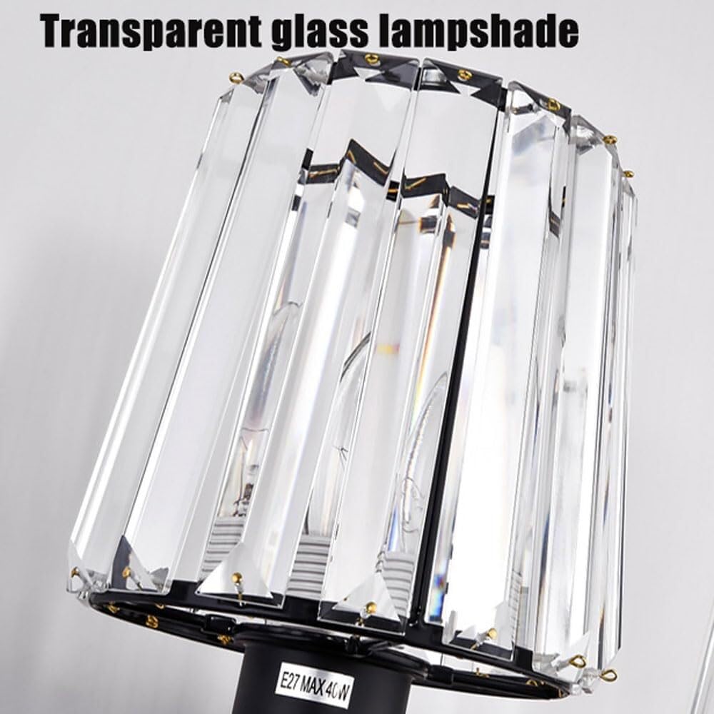 Apliques de Pared de Cristal, Estilo Moderno de Mediados de Siglo, lámpara de Pared Industrial, Cuerpo de Material Negro Antiguo, Luces de Pared de 1 o 2 Luces, decoración de mesita de Noche