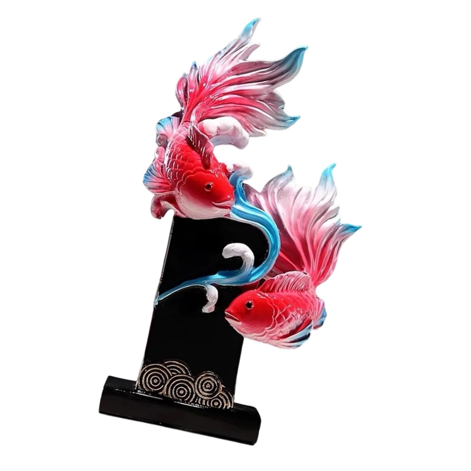 Hredyqw Wealth Shui Fish Statue Handmade Resin Sculpture For Home Offices Decoration And Prosperity