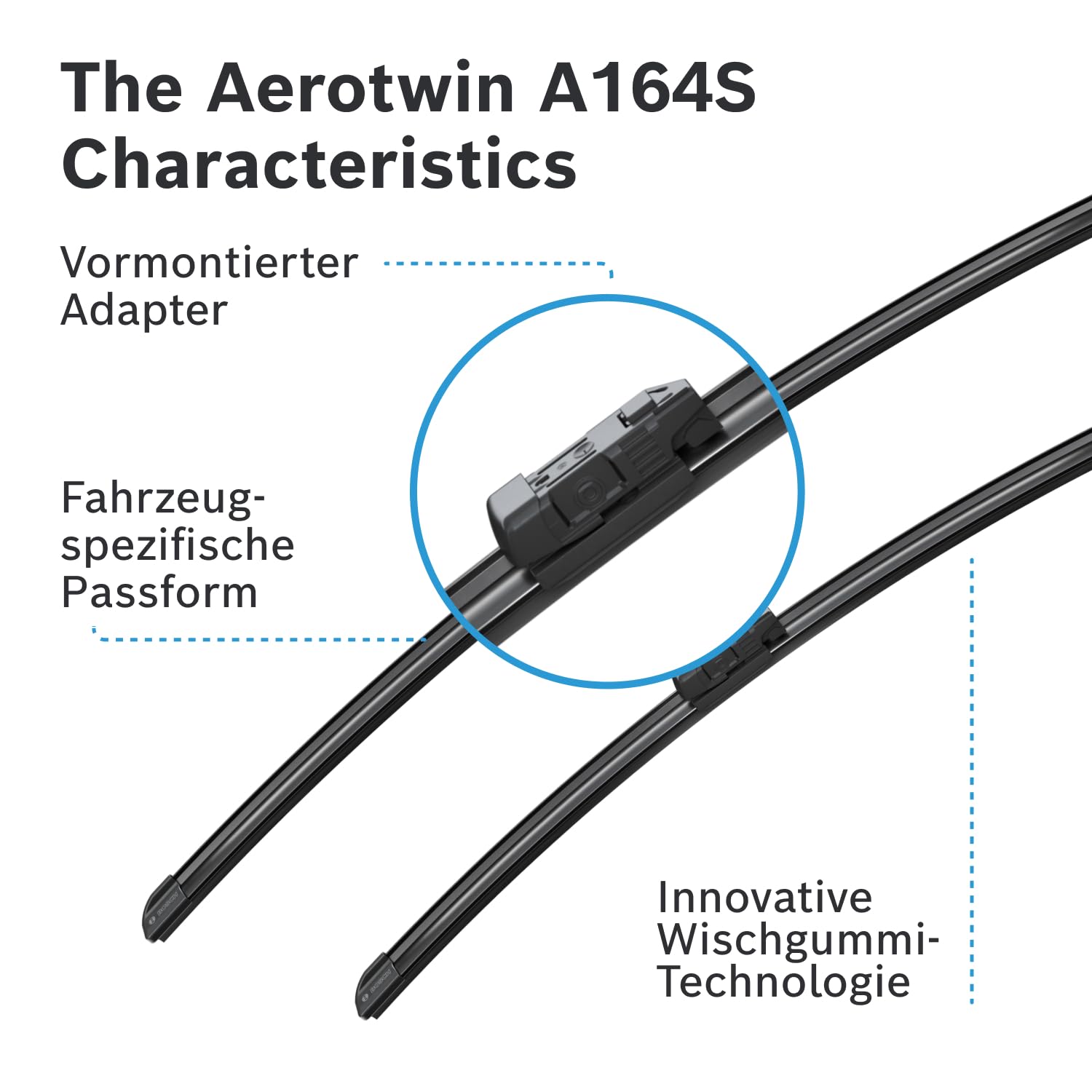 Bosch Scheibenwischer Aerotwin A164S, LŠnge: 625mm/500mm Set fŸr Frontscheibe