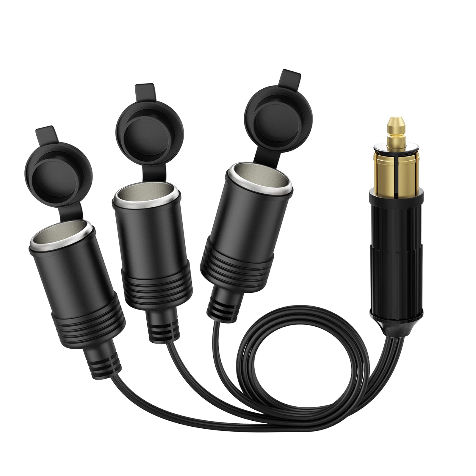 Spina Accendisigari 14 AWG Con Fusibile – Presa Femmina A O-Terminale, 1m, 15A/10A, Per Auto E Camper
