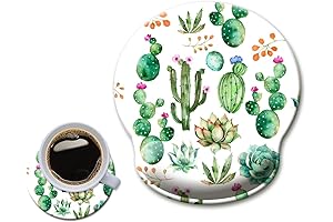 HOPONY Mouse Pad with Wrist Support, Cactus Mouse Pad - Ergonomic Mouse...