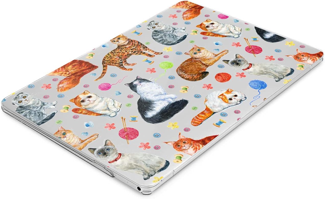 Hard Case Compatible for MacBook Pro 16 14 M3 M2 2023 M1 Pro 13 2022 Air 13 2021 Retina 2020 Mac 11 12 Print Pattern Protective Cats Kitten Design Cover Kawaii Animal Adorable Cute Laptop