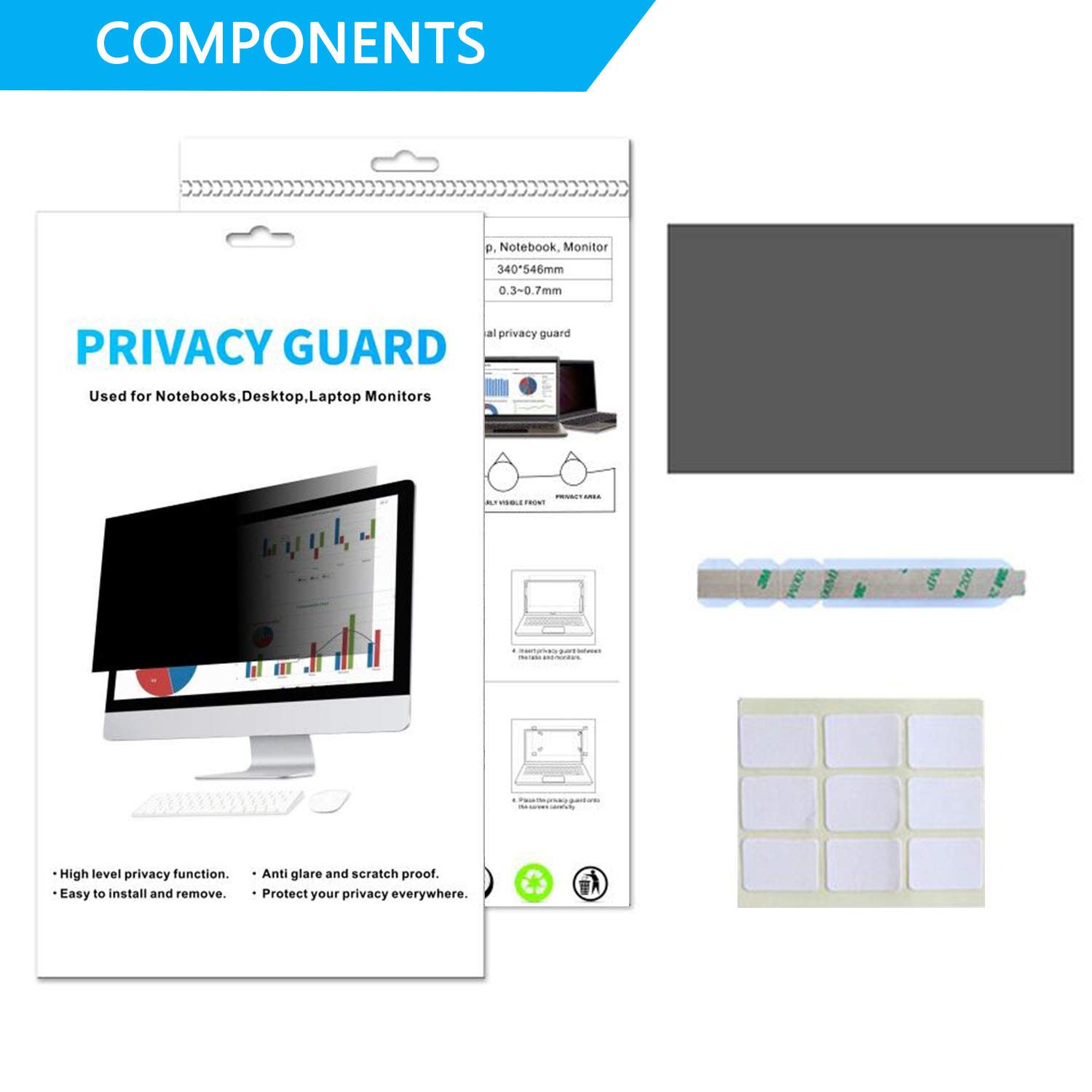 Privacy Screen Filter 21.5" 16:9 para Escritorio