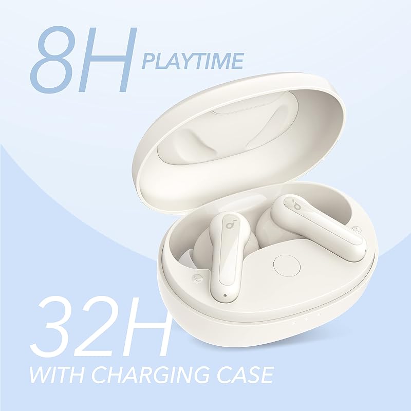 Soundcore by Anker Life P2 Mini True Wireless Earbuds, Bluetooth 5.2, 10mm Drivers for Big Bass, Custom EQ, 32H Playtime, Fast Charging, Comfortable, Tiny Size for Daily Use, Commute, Work (White) image 6