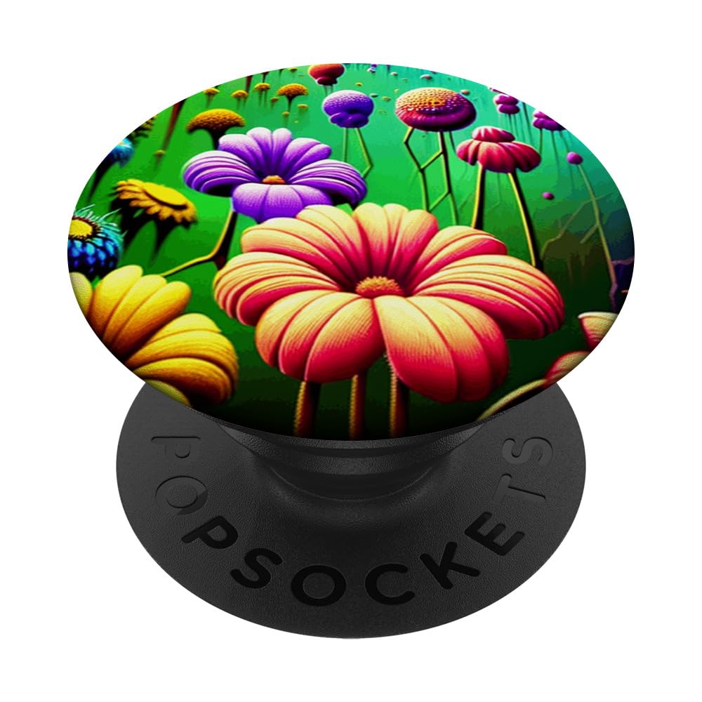 Cute Colorful Dreamy Garden Botanical purple Floral Pattern PopSockets Swappable PopGrip