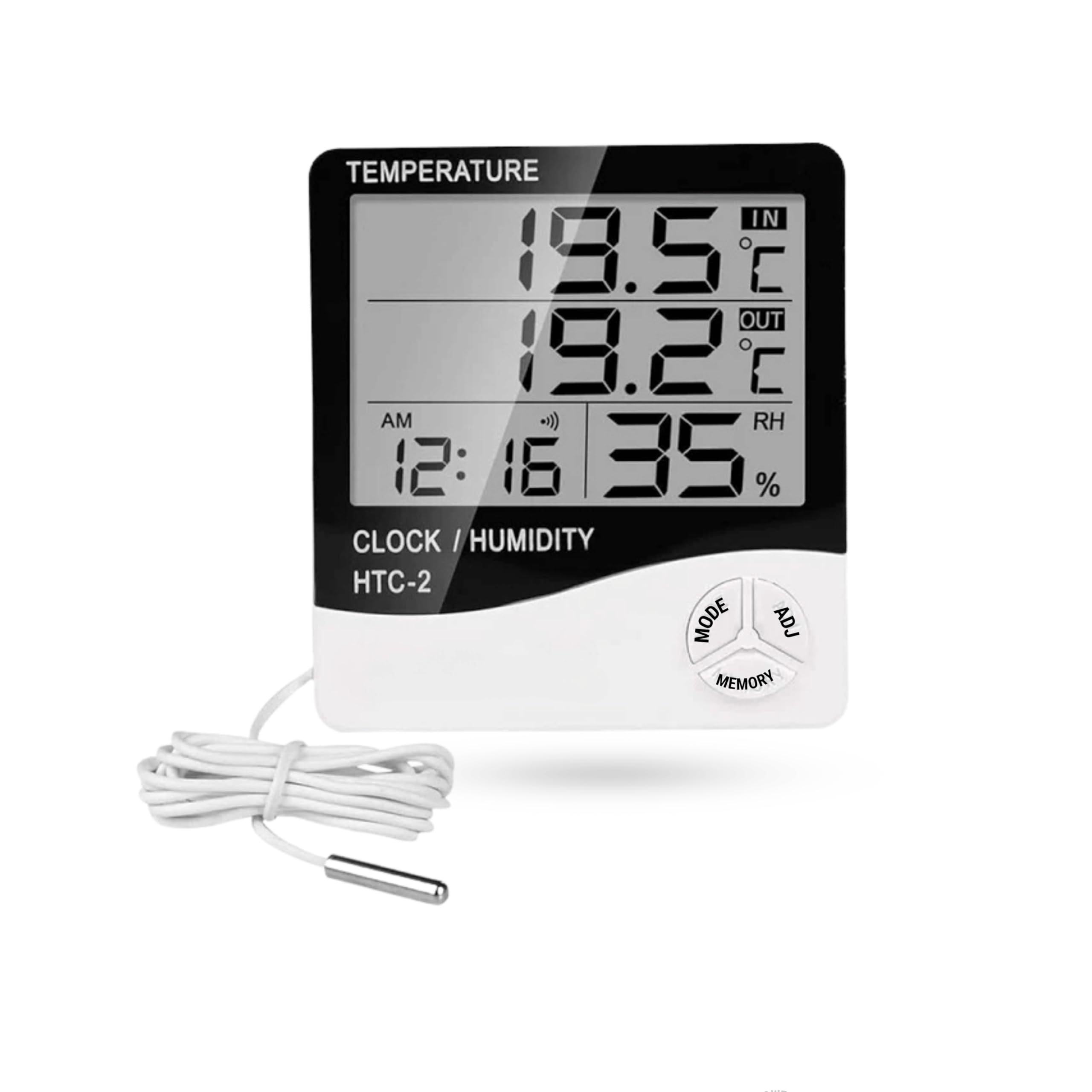 Octec® Digital Hygrometer Thermometer with Large Display – Multifunctional Temperature & Humidity Monitor with Alarm, 12/24-Hour Clock, Memory Function – Perfect for Home & Office-image-24