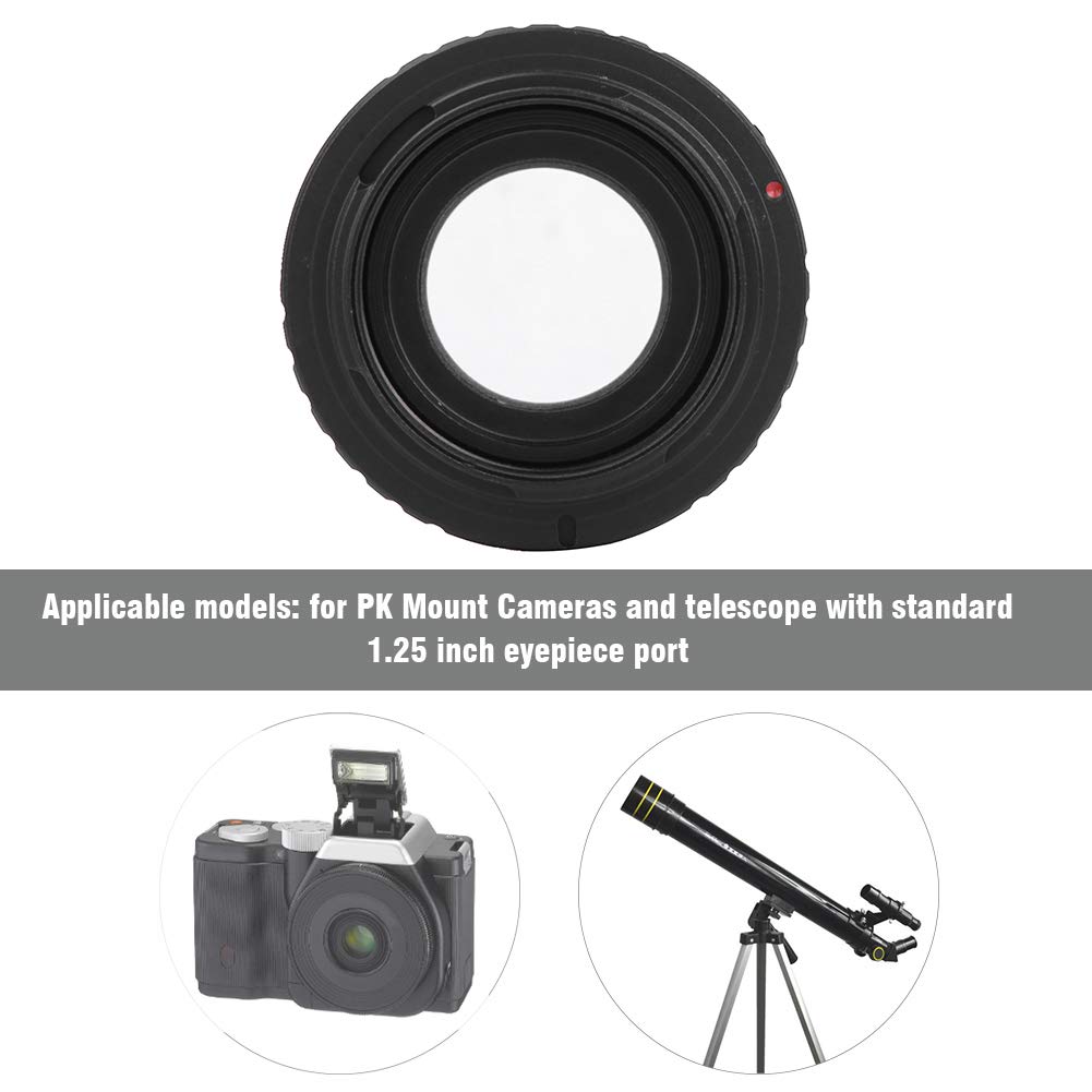 Camera Lens Adapters,Aluminium Alloy T2-PK 1.25inch Telescope to for Pentax PK Mount DSLR Camera Adapter Ring,Detachable Adapter Ring,Can Use Alone,Convenient and Practical