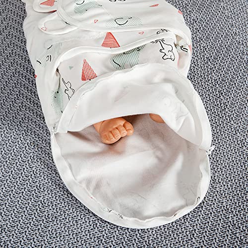 Image of Baby Swaddle Blanket Boy Girl,Super Soft Material Newborn Adjustable Swaddles for 0-3 Months,2-Way Zipper Sleep Sack 1 Pack Wrap Set(Small /Medium)
