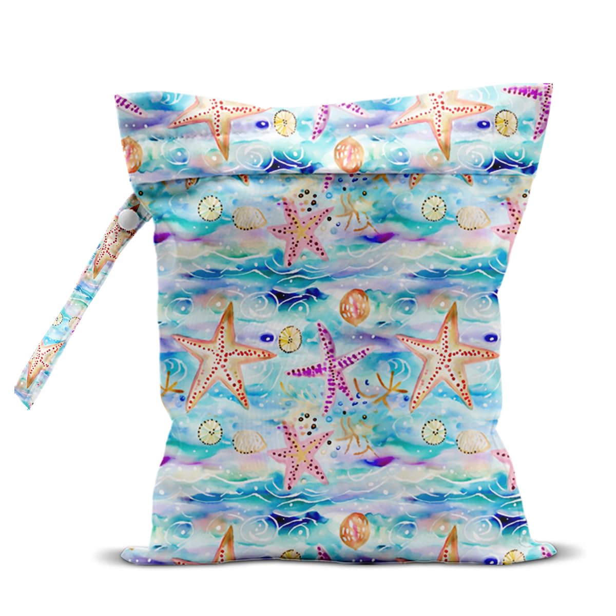 zcyxuuw Wet Bag for Swimsuit, Beach Travel Essentials Wet Dry Bag, for Sunscreen Toiletry Dirty Clothes Yoga Gym Diaper, Friends Summer Beach Vacation Gifts. Colorful starfish shells