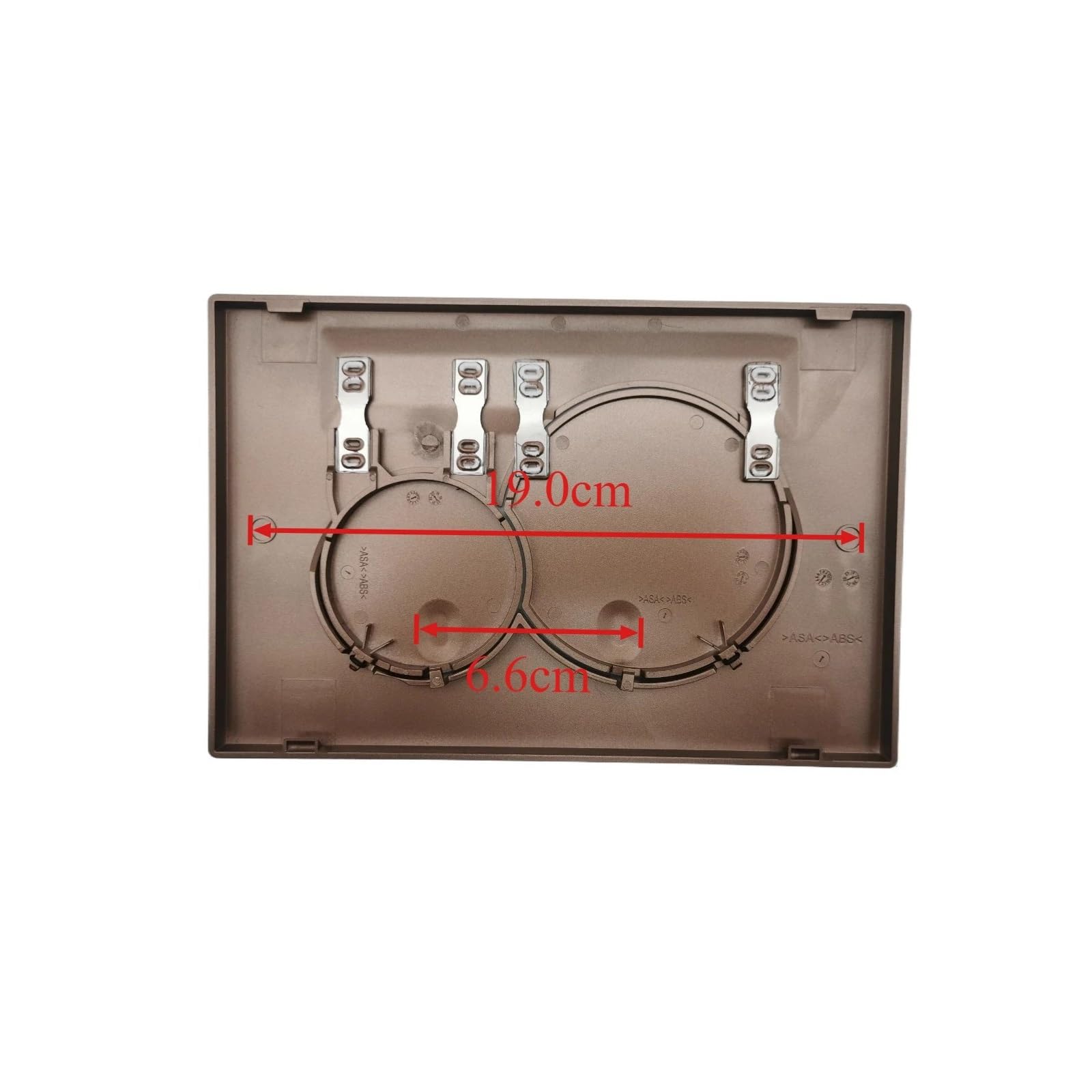 Compatible For Geberit, Doble Botón Marrón. | Cisterna empotrada, inodoro suspendido, 242.351.00.1, doble descarga, pulsación frontal