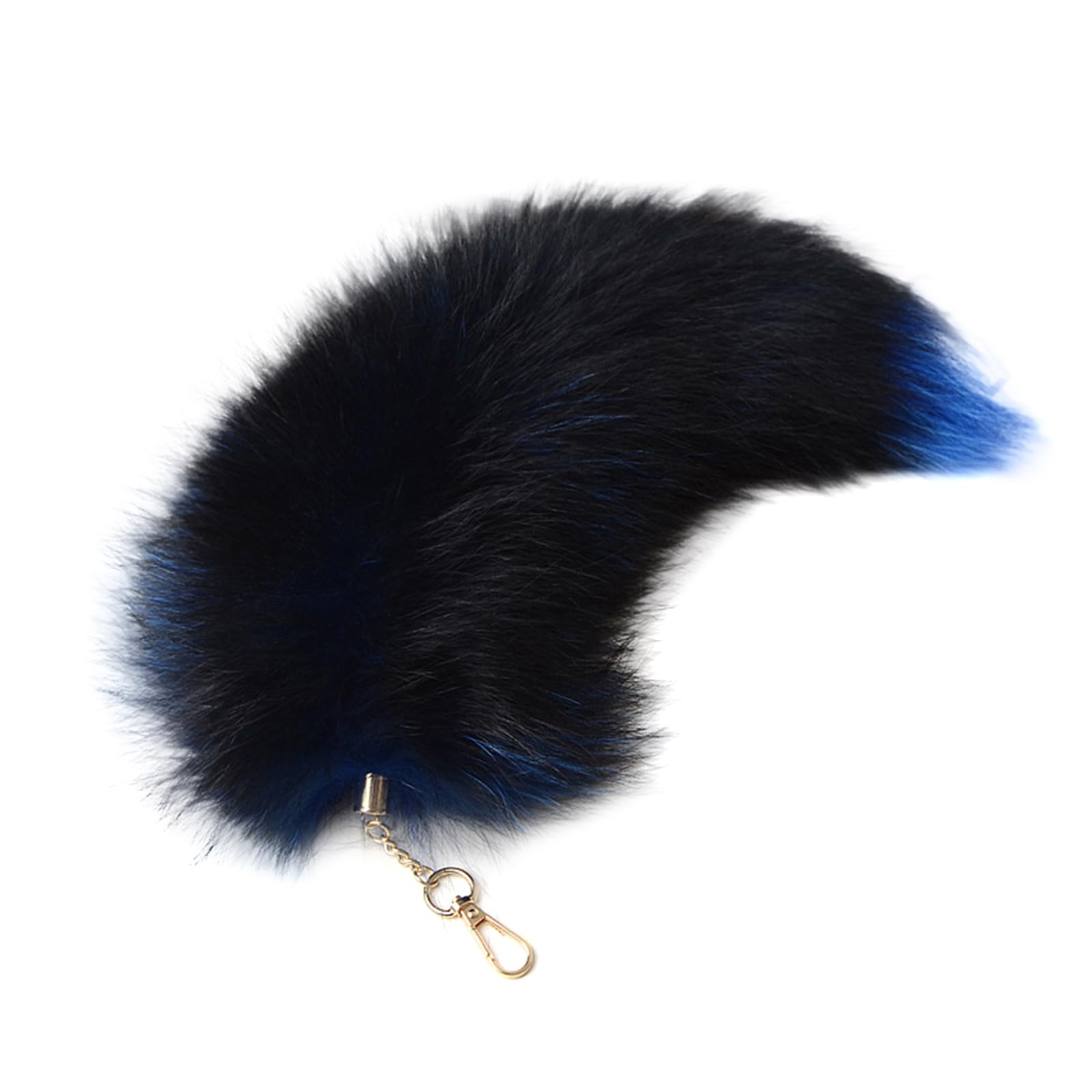 GenericFluffy Fur Wolf Tail Keychain Black Red Purple Fox Tail Key Chain Cosplay Toy Costume Keyring for Women Girls