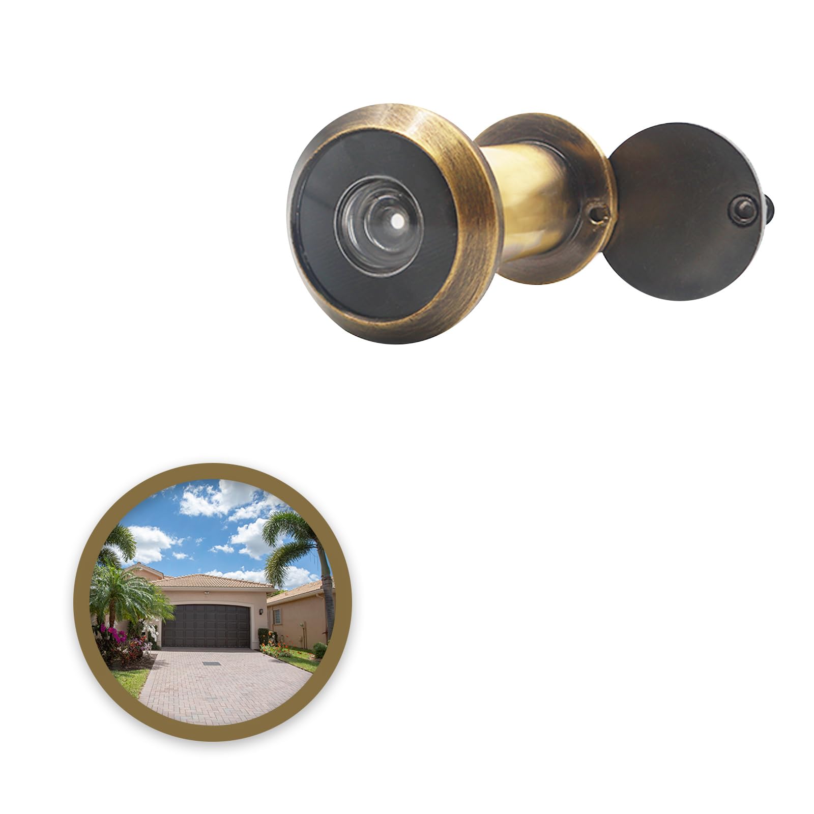 HARDHAWK Door Viewer Peephole, Privacy | Solid Door Peephole for