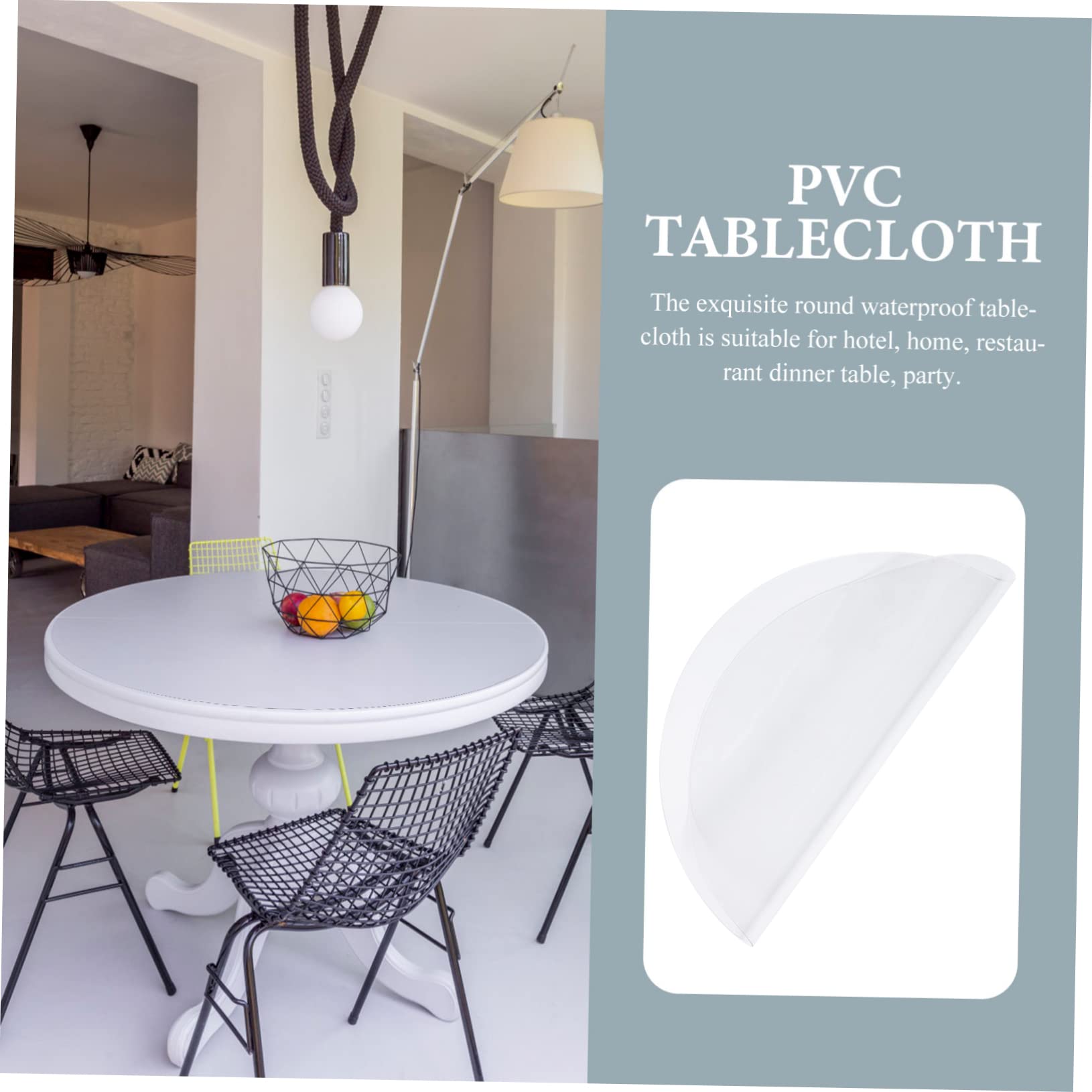 HOLIDYOYO PVC Transparent Table Mat Vinyl Placemats Wipeable Round Placemat Wipeable Tablecloth Table Pads for Dining Room Table Coffee Table Cover Round Tablecloth Clear Placemats