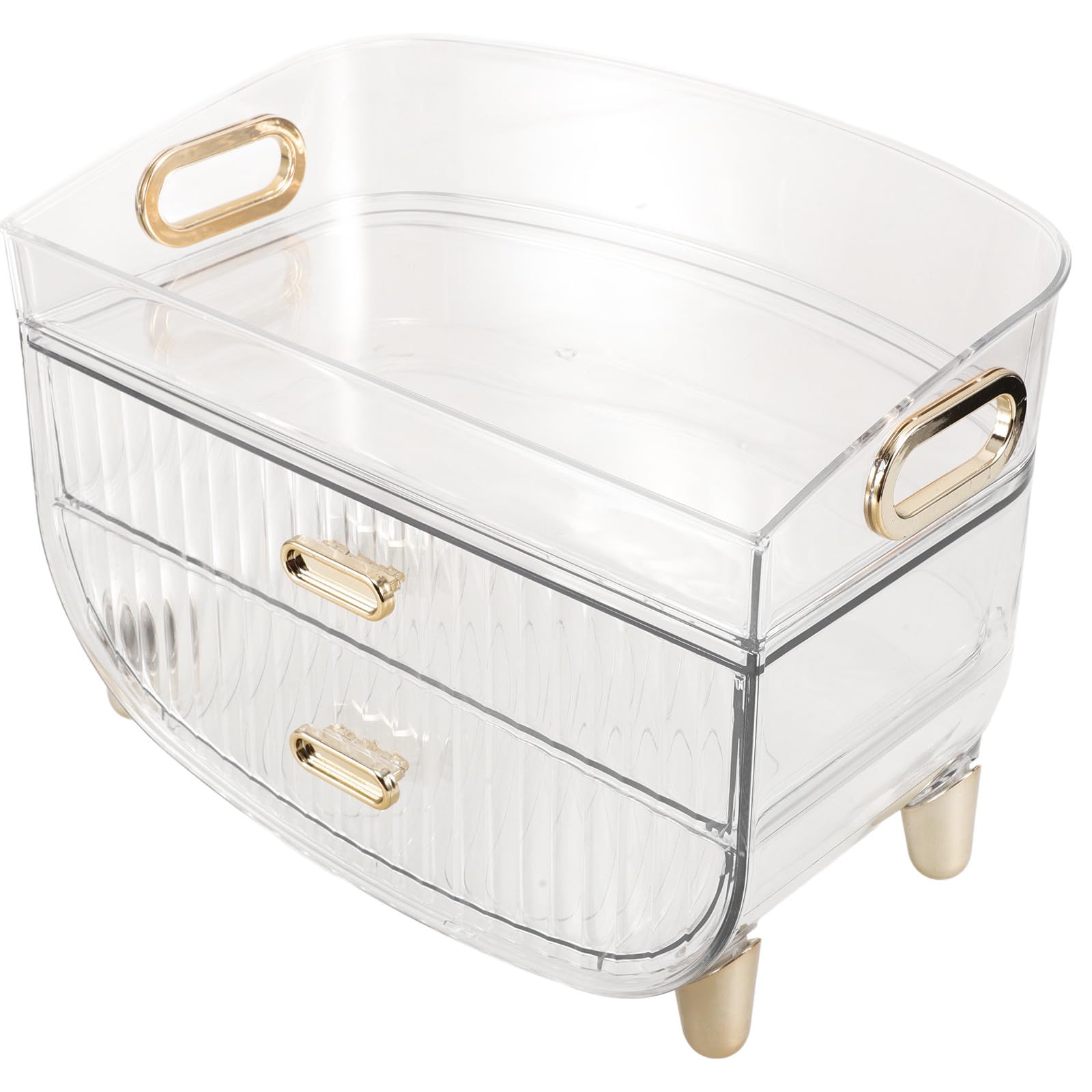 Organizer Cosmetici da Banco a 3 Livelli in Plastico con Cassetto