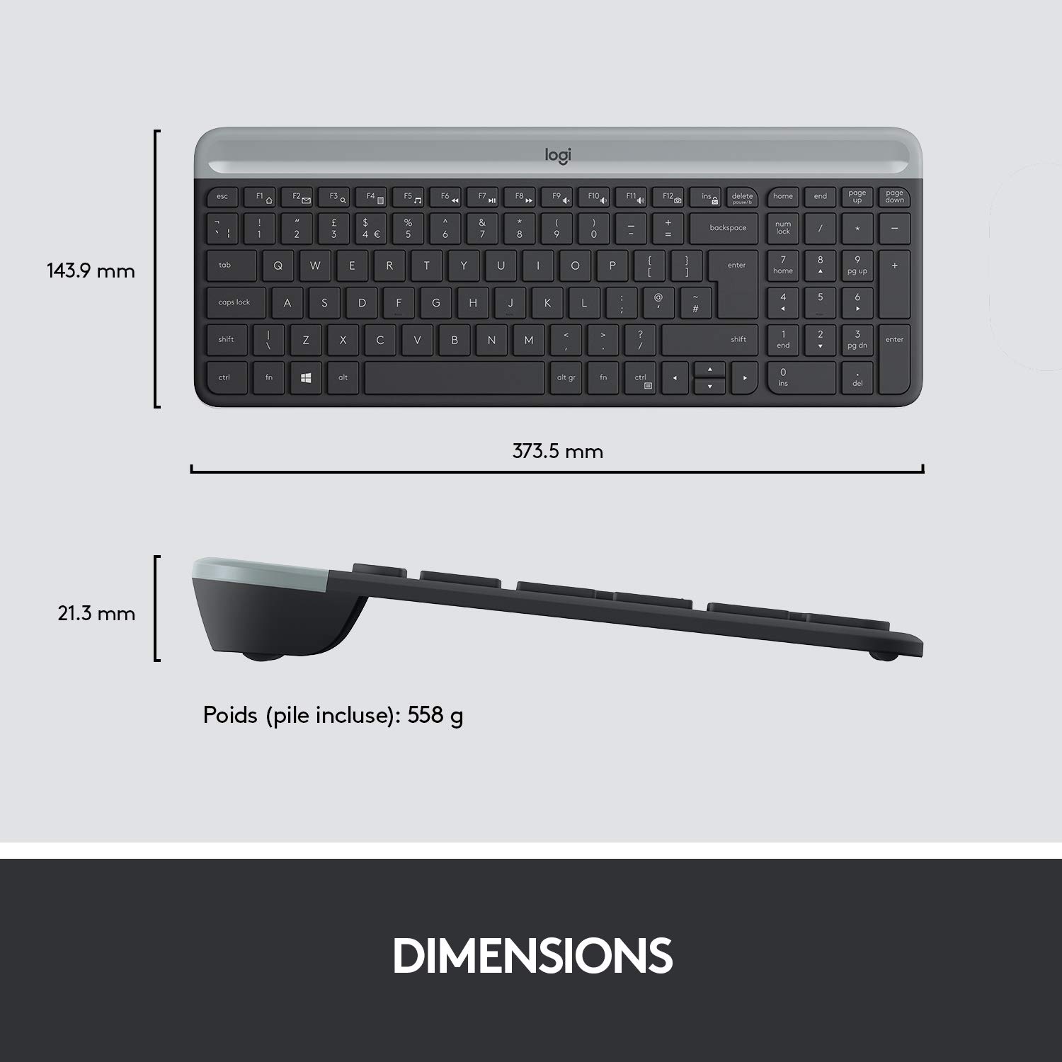 Logitech MK470 Combo Clavier et Souris sans fil