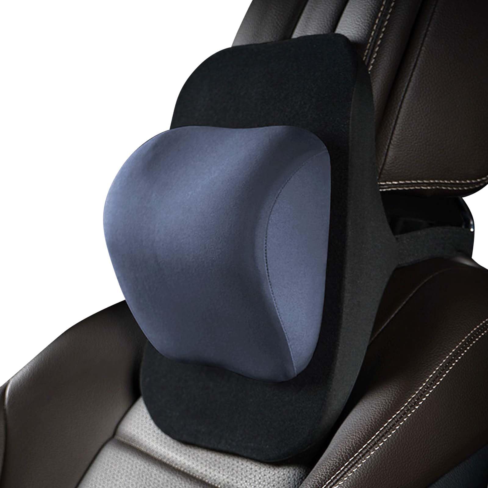 Coussin D'appui-tête Pour Voiture - Noir - En Mousse Mémoire, Housse Polyester - Confort Pour Longs Trajets