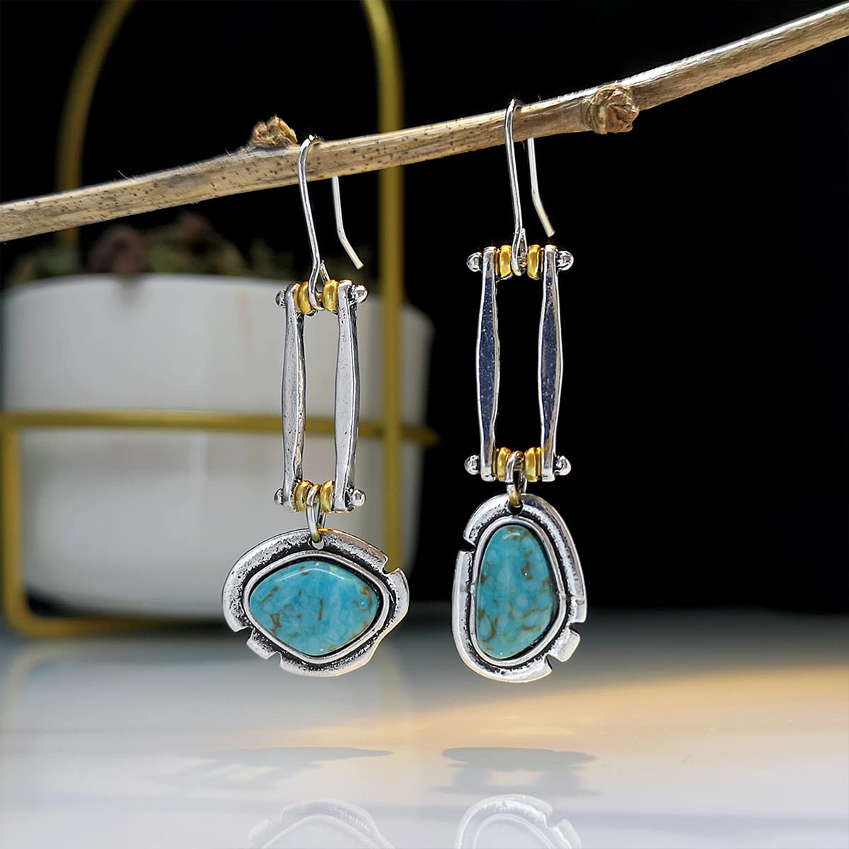 Mismatched Silver Geometric Earrings Set