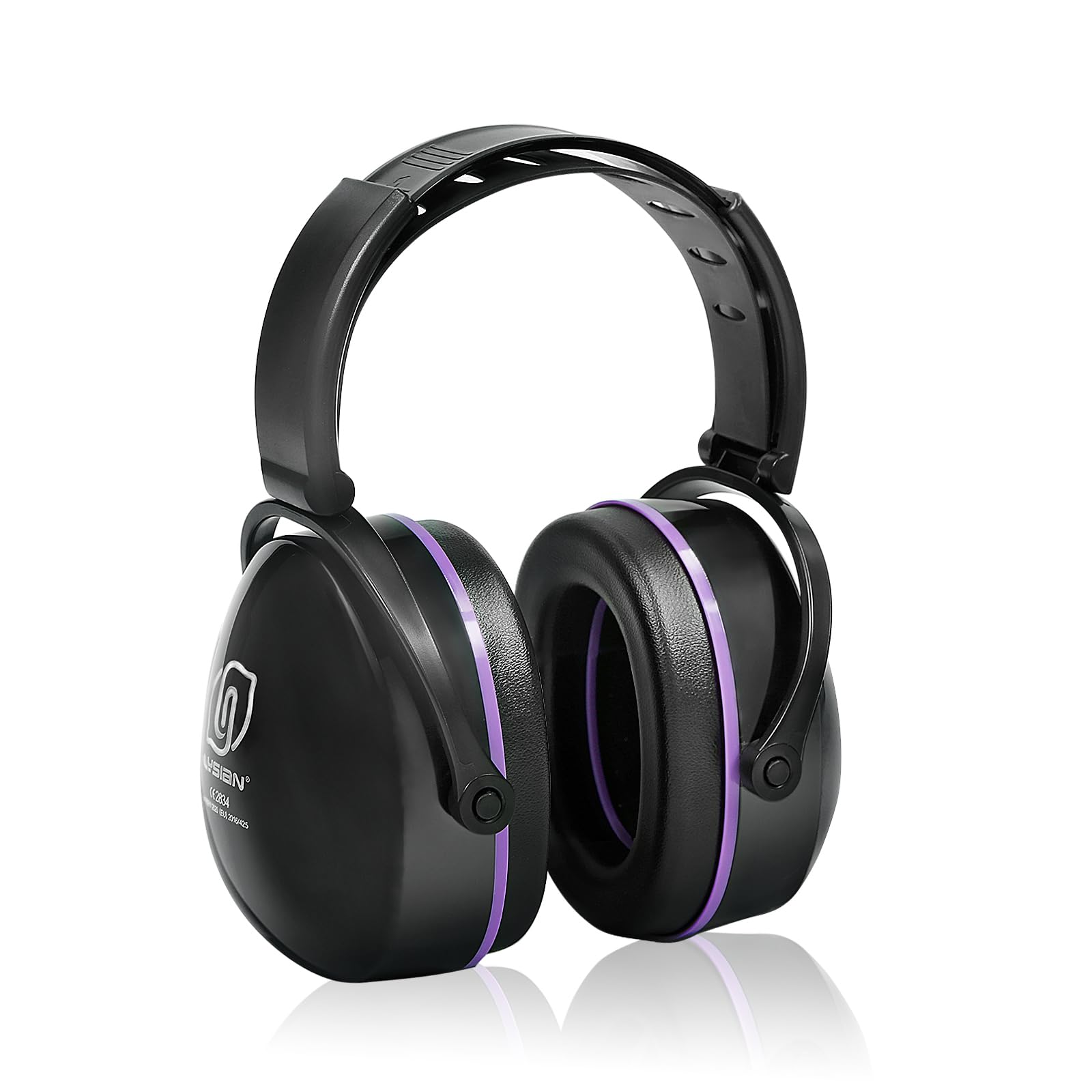 LYSIAN Foldable Safety Ear Muffs with 31dB NRR - Compact Noise-Reducing Earmuffs for Work, Shoot, Construction, Mowing, Fireworks & Loud Events - Comfortable & Adjustable Design for Adults