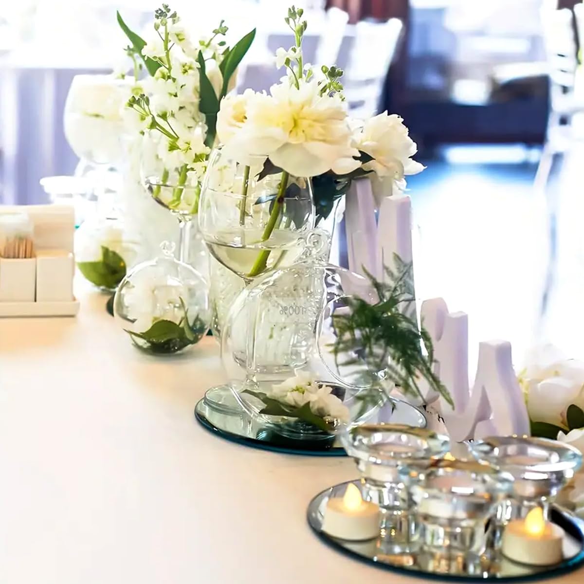 14Pack Round Mirror Centerpieces for Tables Decorations, 6inch Acrylic Round Mirror Trays Plates for Table Centerpiece Candles Wedding Baby Shower Christmas New Year Party Decor Crafts 2mm (6inch)