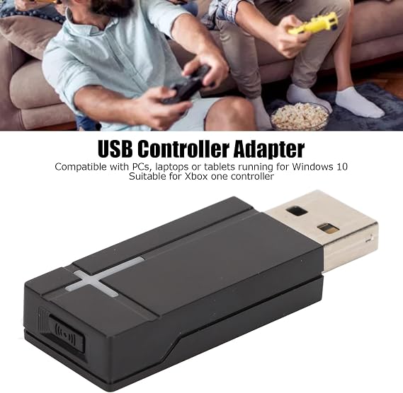 Wireless Controller Adapter for Win 10 PC Laptop Tablet for XboxOne Gaming Gamepad Controller 2.4G Wireless Receiver Adapter, 8 Handles Simultaneous Connection Plug and Play