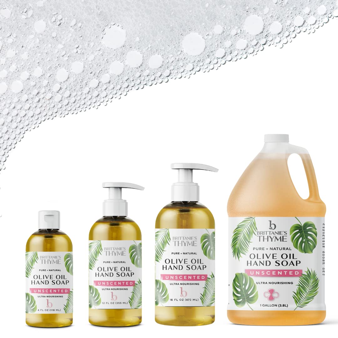 Brittanie’s Pure Castile Liquid Soap Refill, Unscented, 16 Ounce | Dish Soap, Hair & Body, Home, Gentle and Pure, Made with Natural Luxurious Oils, Vegan & Gluten Free Non-GMO image 2