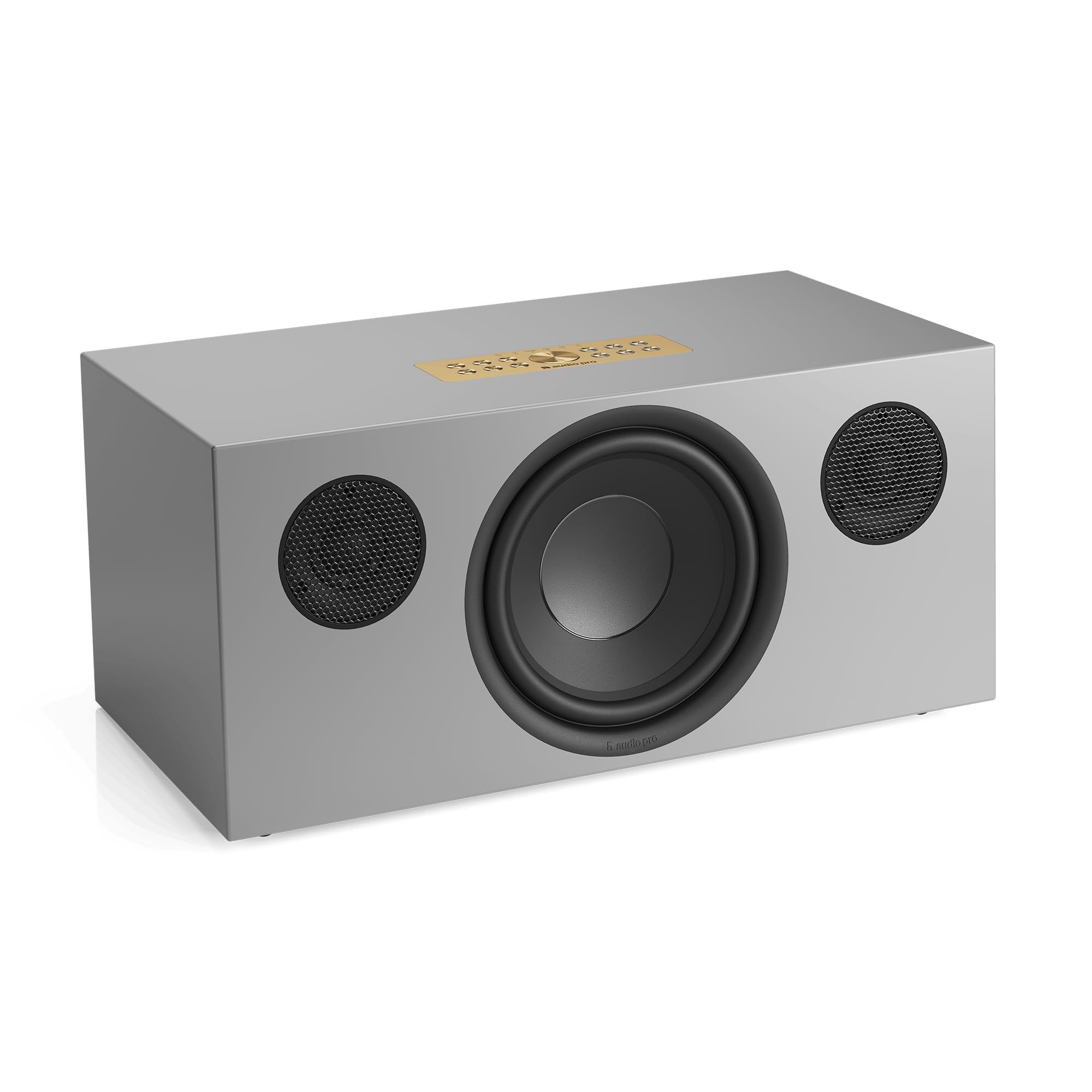 Audio Pro C20W Altavoz estéreo inalámbrico multihabitación 190 W amplificador clase D, HDMI ARC, AirPlay 2, Google Cast, Bluetooth 5.0, entrada Phono, salida de subwoofer (gris)