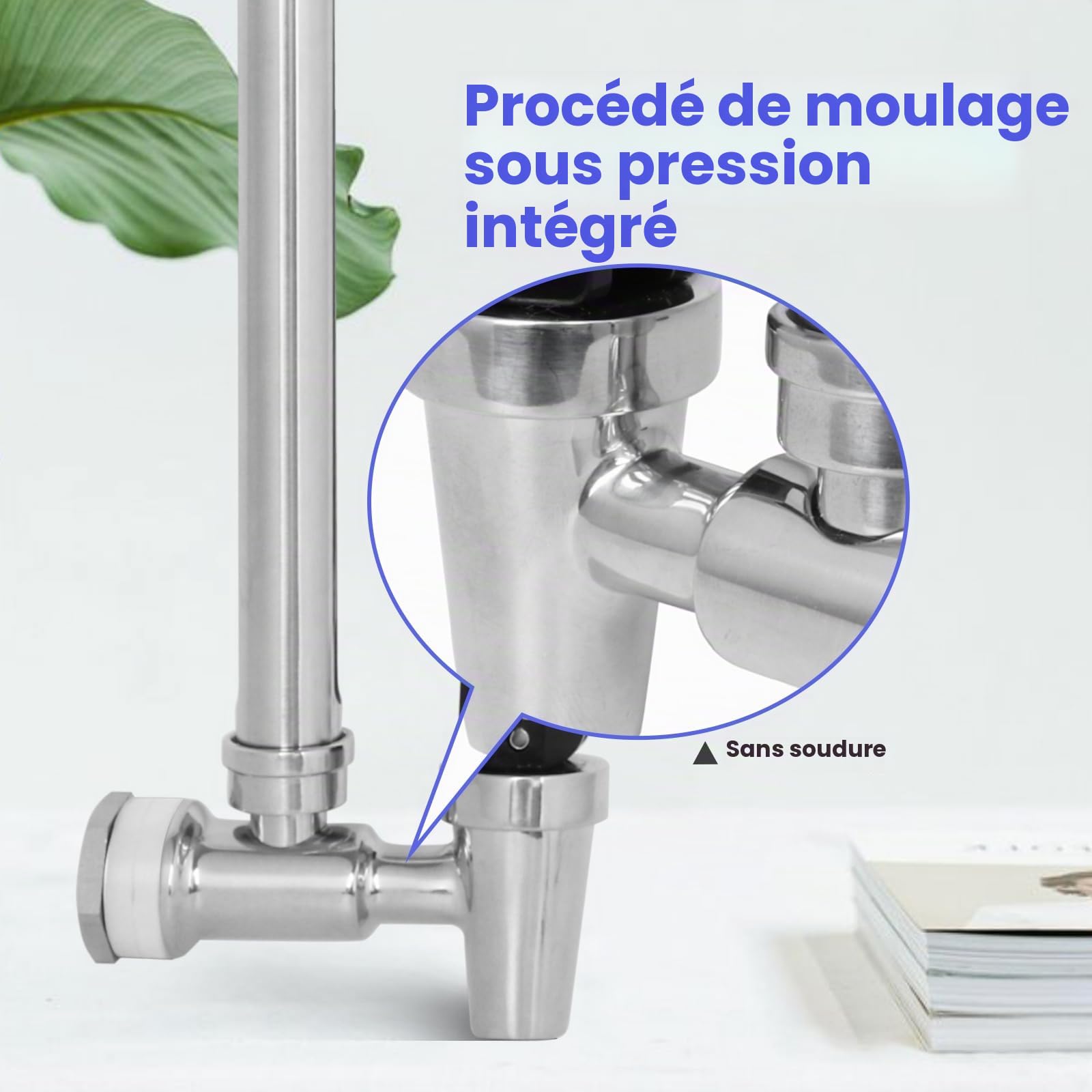 Robinet en verre de visée SUS304 en acier inoxydable de 17,8 cm compatible avec le filtre à eau par gravité Berkey de 3,8 l, et d'autres réservoirs de filtre Grivity avec boule flottante