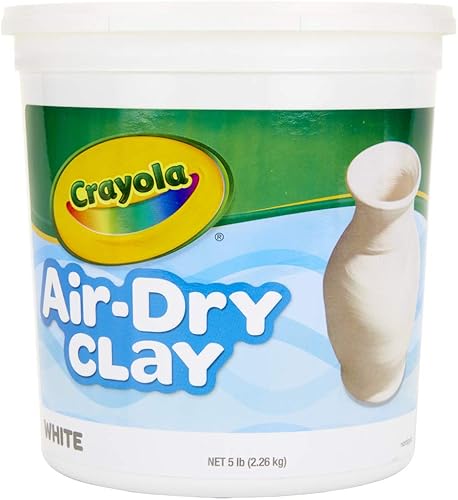 Crayola - Arcilla blanca natural de secado al aire, (balde de 5libras), material para esculpir, suministros de manualidades para salas y niños,
