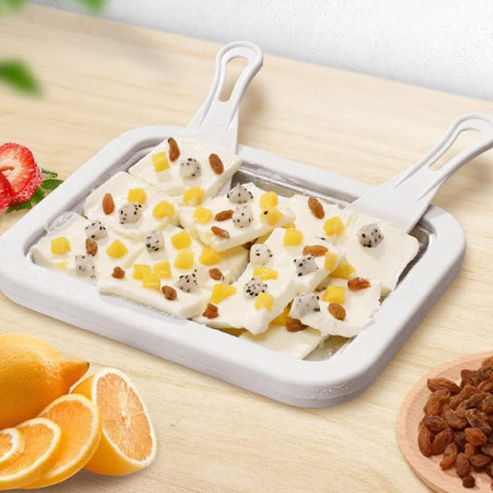Overa Instant Ice Cream Maker Cold Plate, Rolled Ice Cream Machine, Sweet Spot Ice Cream Maker for Homemade Rolled Ice Cream (White) Overa Instant Ice Cream Maker Cold Plate, Rolled Ice Cream Machine, Sweet Spot Ice Cream Maker for Homemade Rolled Ice Cream (White)