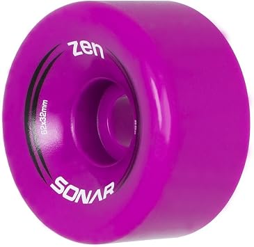 Riedell Zen Wheels - Quad Roller Skate Wheels - 4 Pack of 32mm x 62mm 85A Wheels