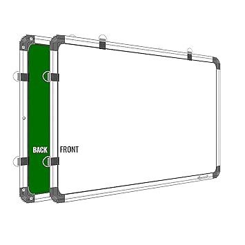 Saawariya Study Point Non Magnetic 2 feet x 3 feet (60 cmx90 cm) Double Sided White Board and Chalk Board Both Side Writing Boards, one Side White Marker and Reverse Side Chalk Board Surface