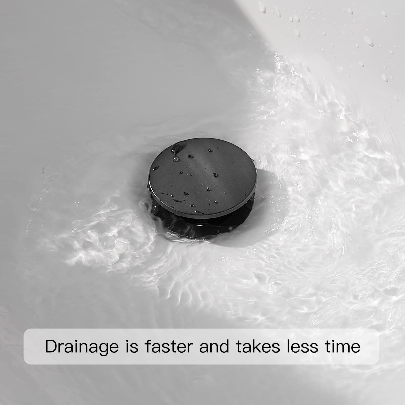 Bonde D'évier De Salle De Bain Avec Trop-plein, Bouchon De Vidange Pop-up Pour Lavabo Sans Panier Filtrant, Anti-encrassement