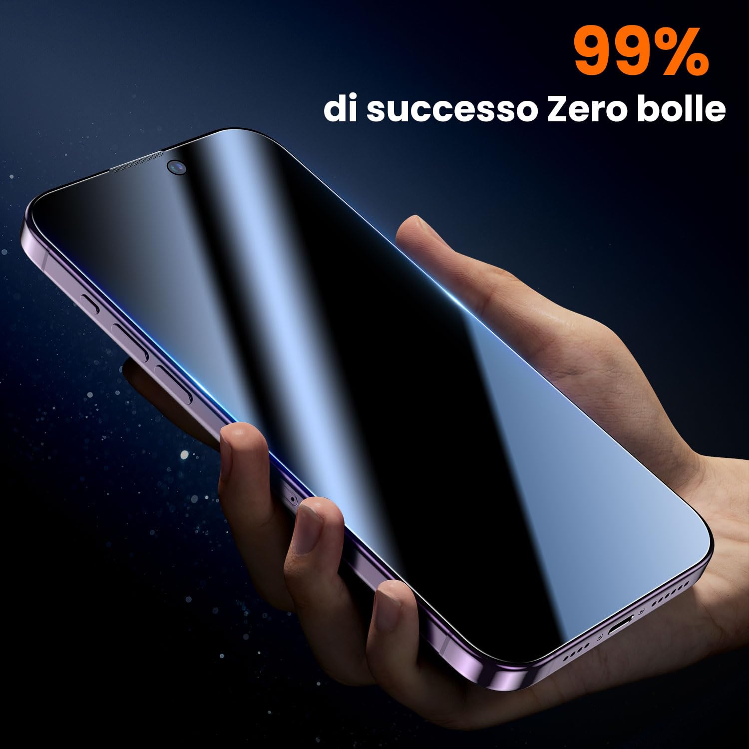 UniqueMe per iPhone 14 Pro Max Privacy Pellicola Protettiva - [Protezione Completa del Display] Anti Spia Privacy Vetro Temperato per iPhone 14 Pro Max, Installazione Automatica, 2 Pezzi