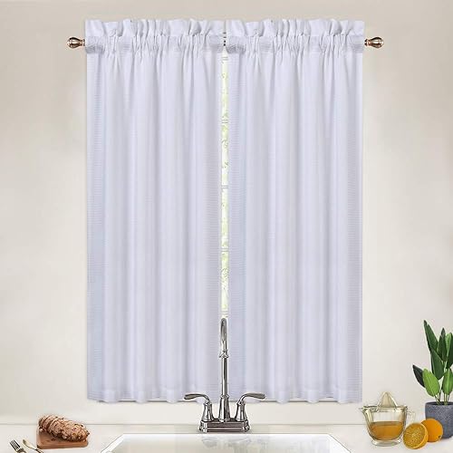 Miniatura 18 de CAROMIO - Cortina para cocina, cortina texturizada, cortinas para ventana de baño, varios tamaños