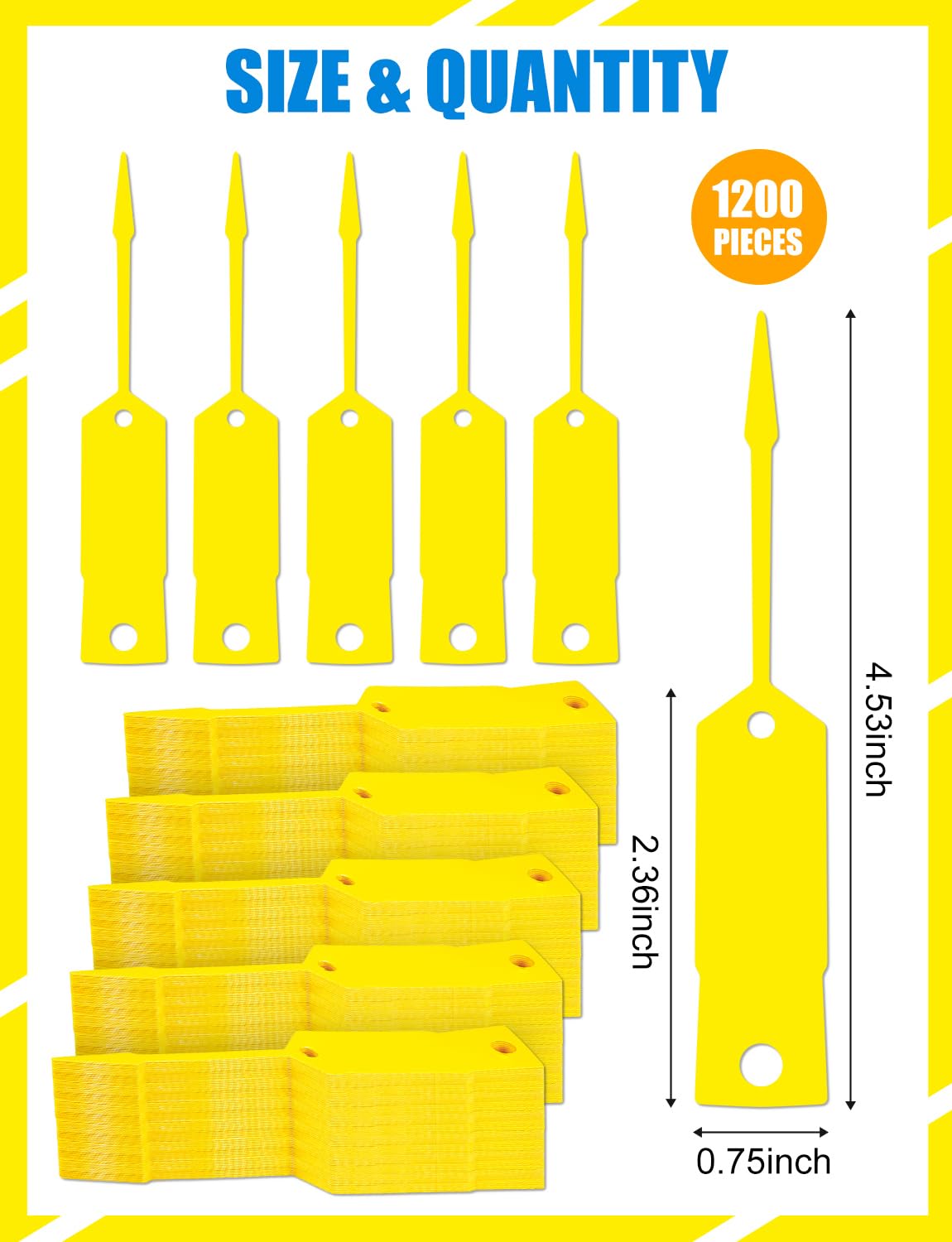 1200 targhette autobloccanti in plastica per chiavi dell'auto, etichette autobloccanti per ufficio, negozio automobilistico (11,4 x 1,8 cm)
